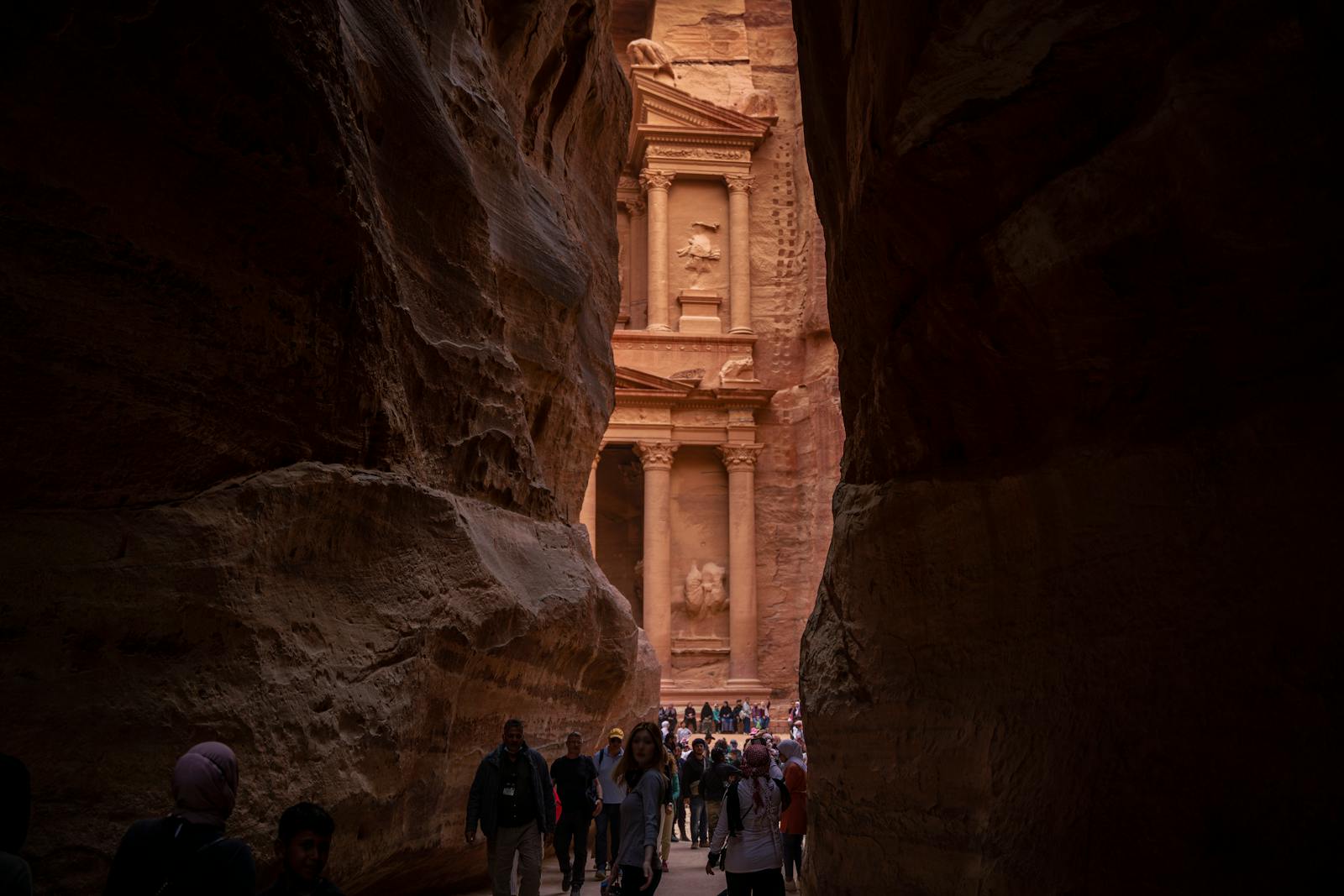 Le Trésor de Pétra à la sortie du Sîq, Jordanie
