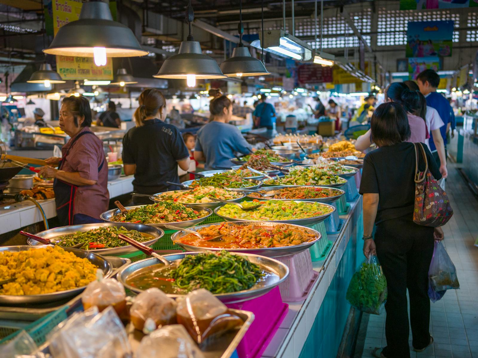 Marché flottant thaïlandais