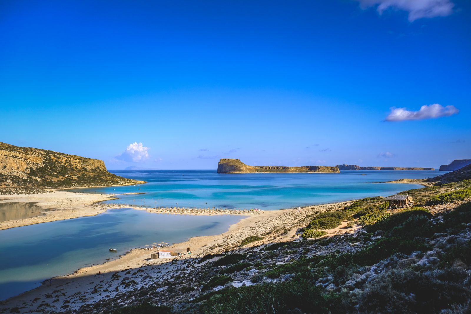 Lagon de Balos, sur la côte grecque de Crète, aux eaux turquoise