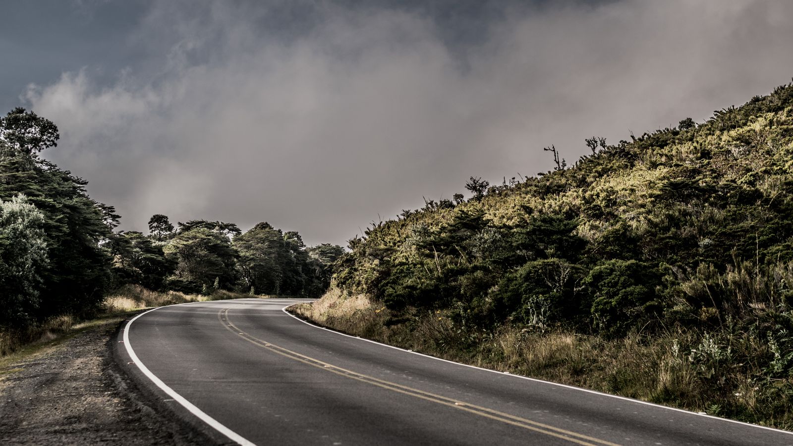 Route sinueuse à travers la végétation luxuriante de Cartago au Costa Rica