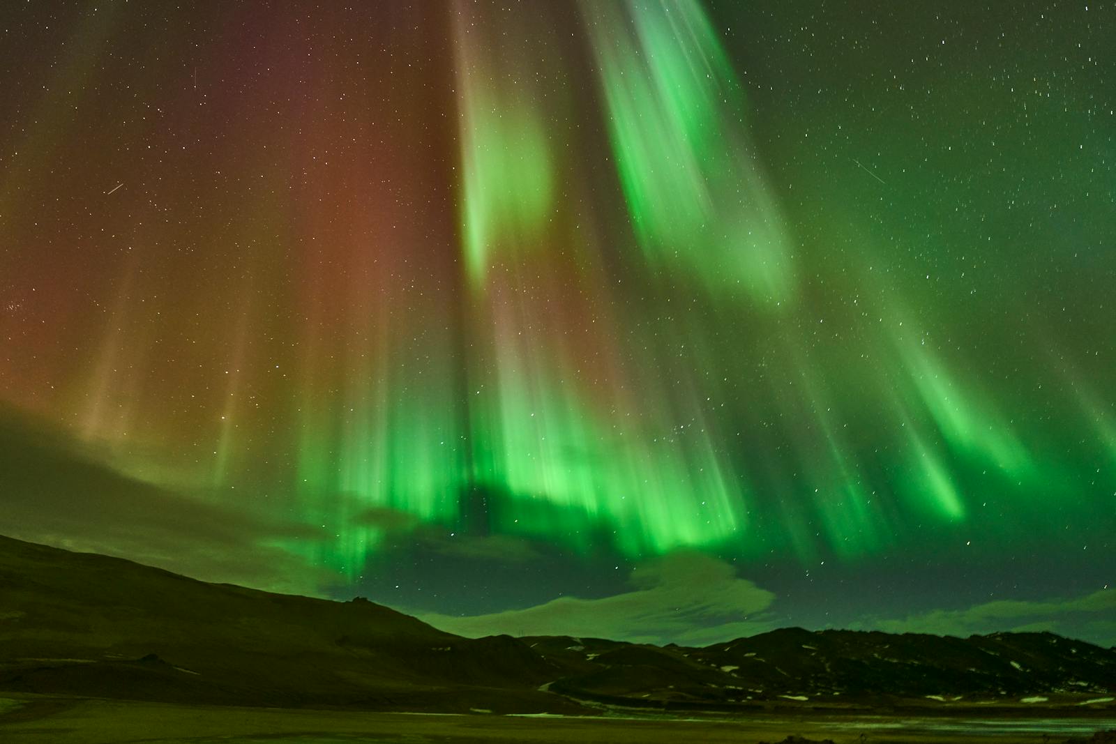 Aurores boréales en Islande