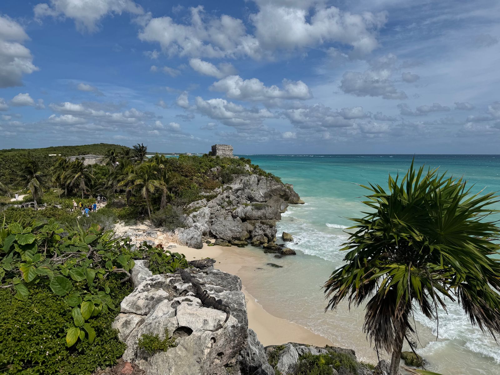 Les ruines mayas de Tulum dominant une mer turquoise depuis la falaise