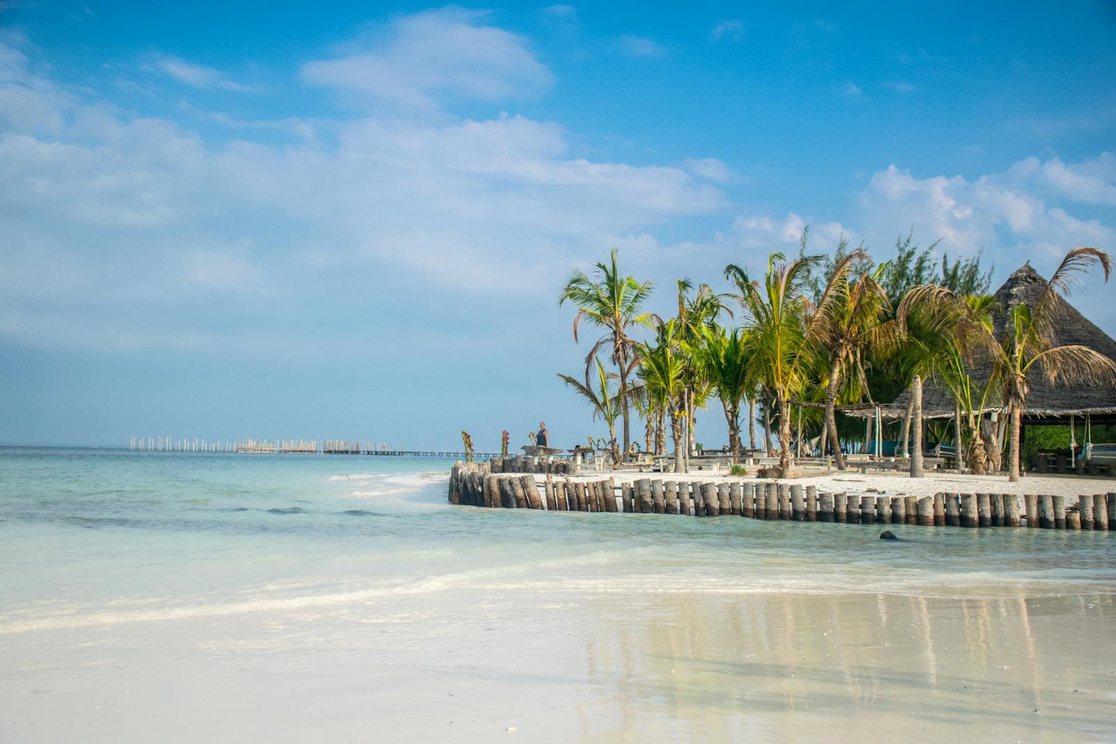 Plage de sable blanc et eaux turquoise de Zanzibar