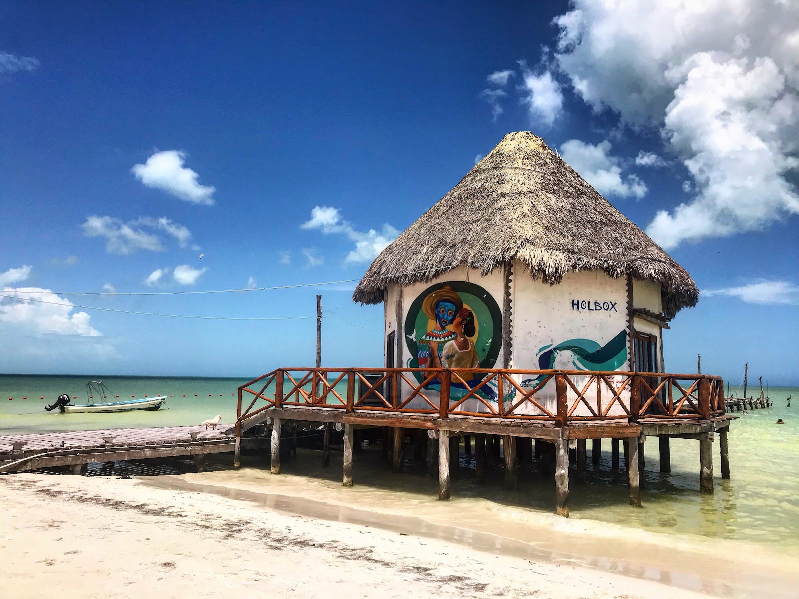Plage et bungalows à Isla Holbox, Yucatan