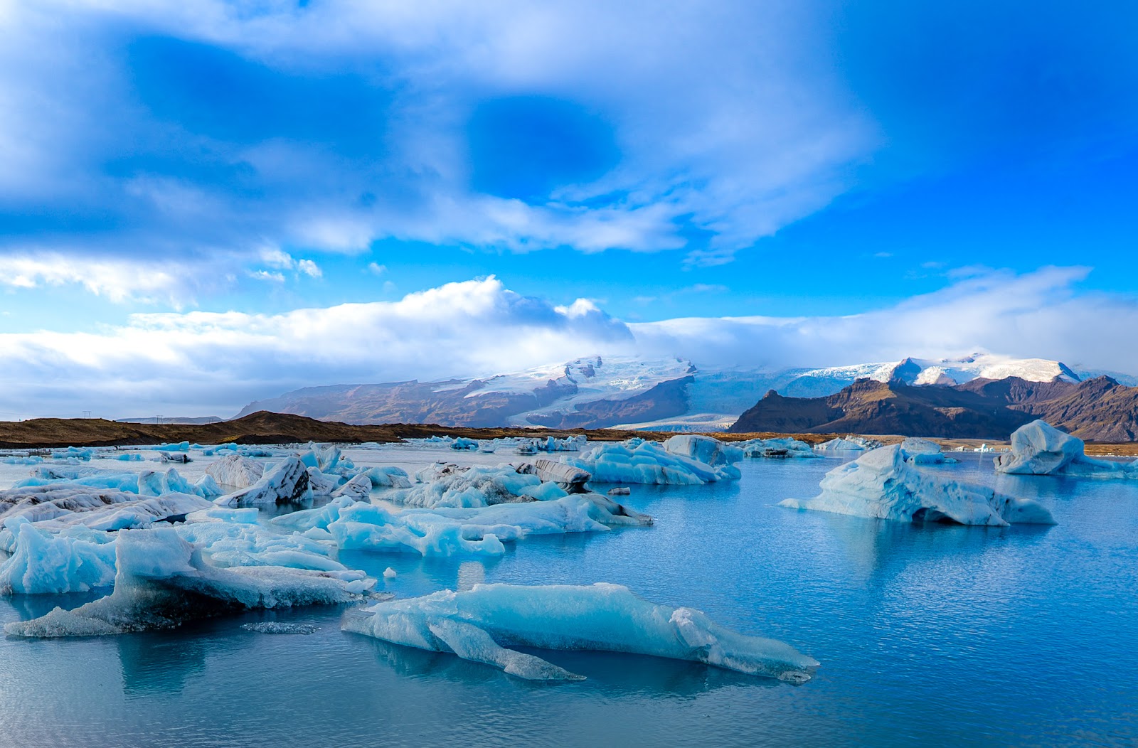 Glacier en bord de mer en Islande