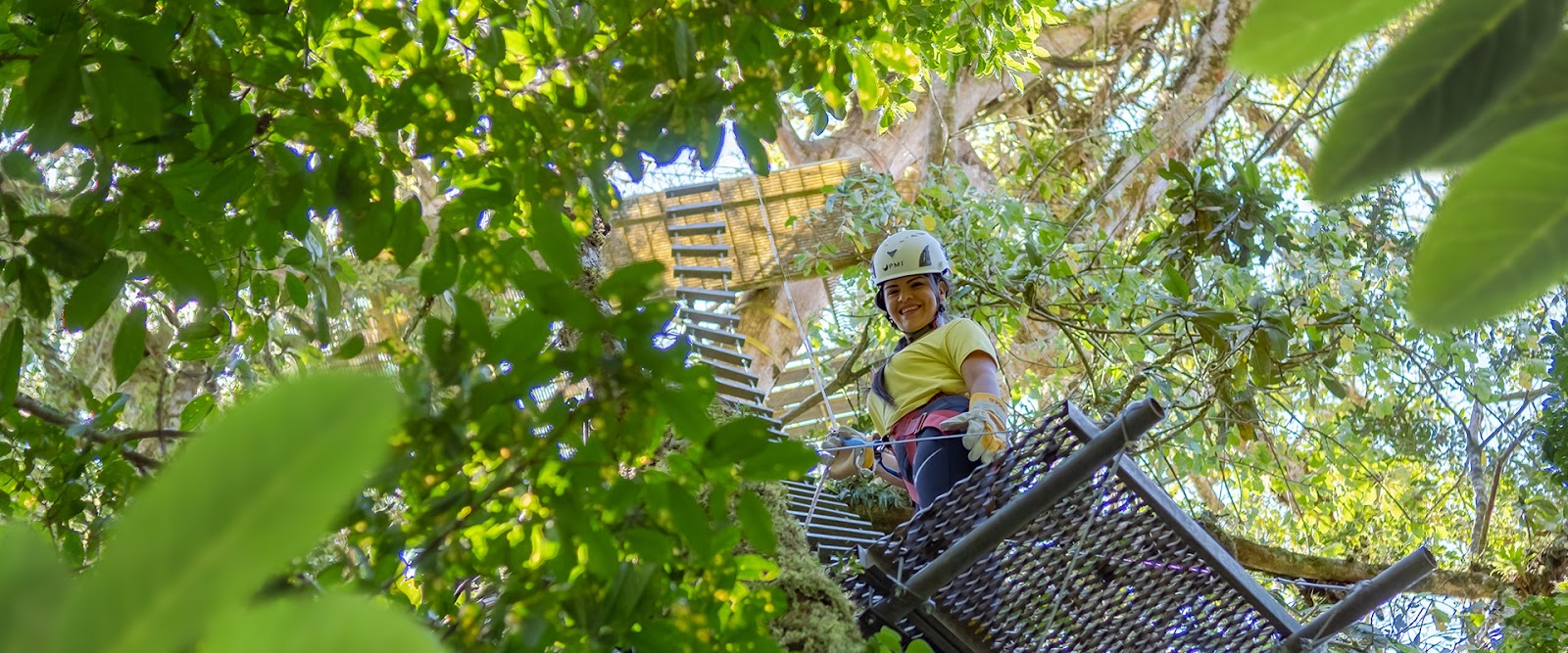 Pont suspendu dans la canopée de la forêt nuage de Monteverde