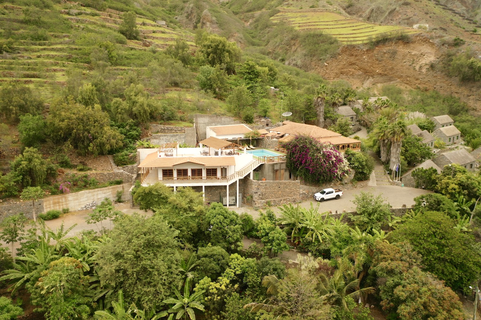 Village de pierre en hauteur à Santo Antão, Cap-Vert