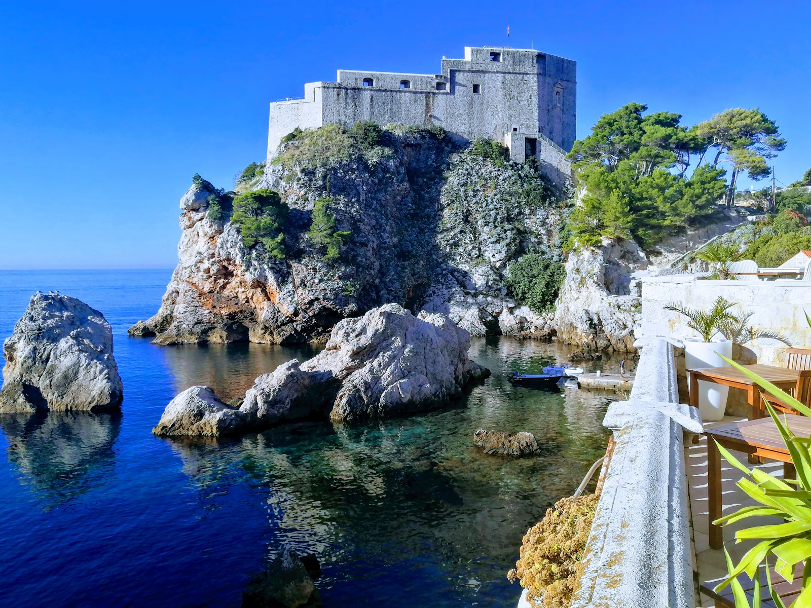 Vue aérienne de la vieille ville de Dubrovnik