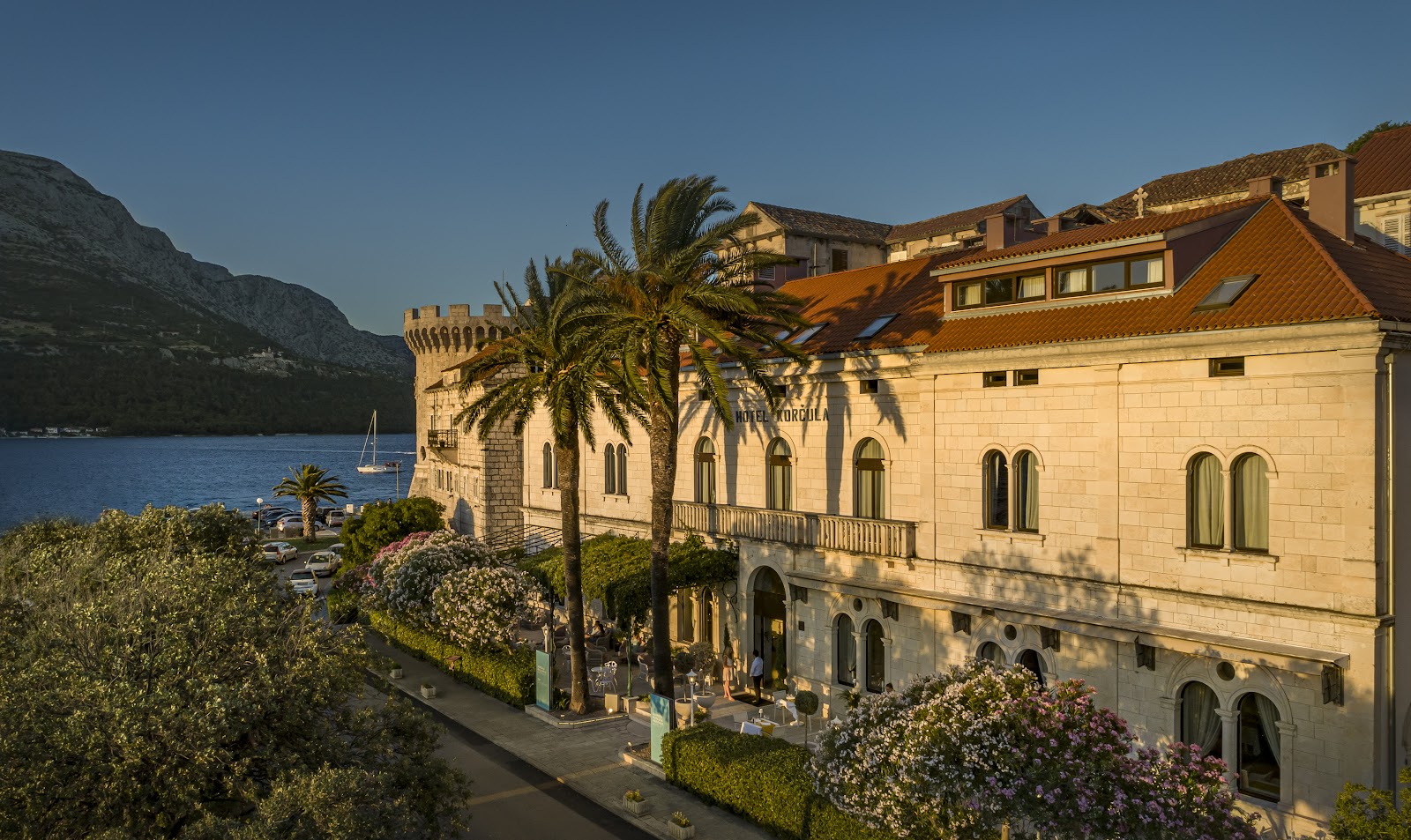 Hôtel heritage en front de mer dans la vieille ville de Korčula en Croatie