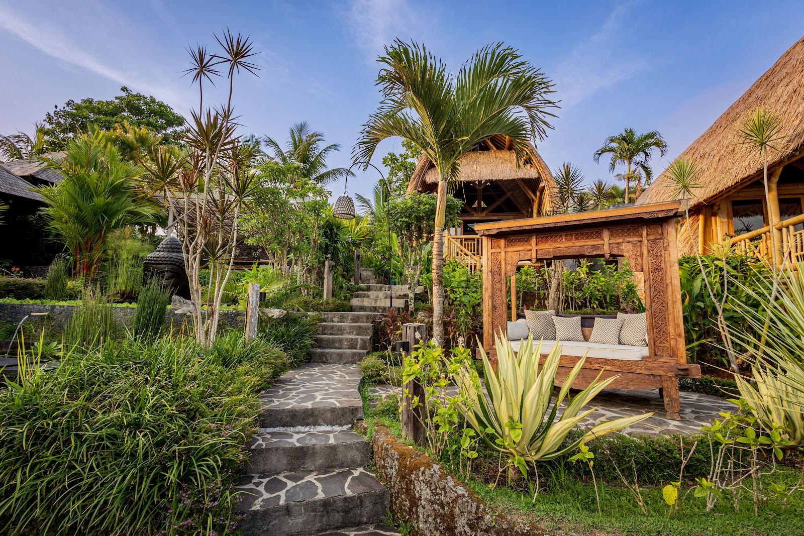 Terrasses de riz et cocotiers de Tegalalang en Bali