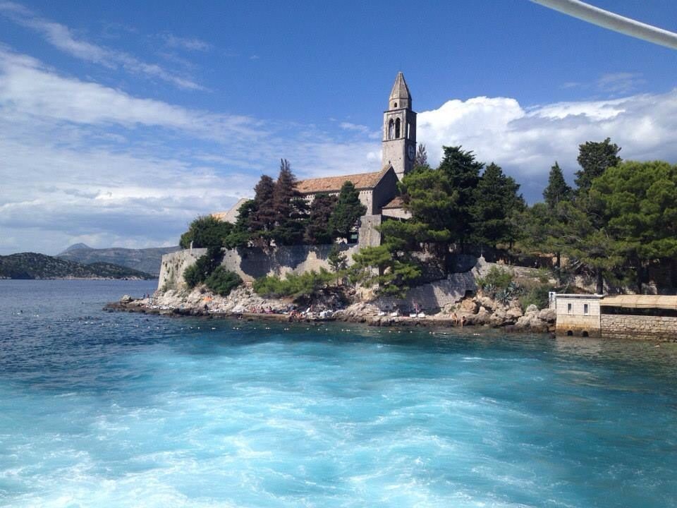 Côte turquoise de Croatie vue du ciel